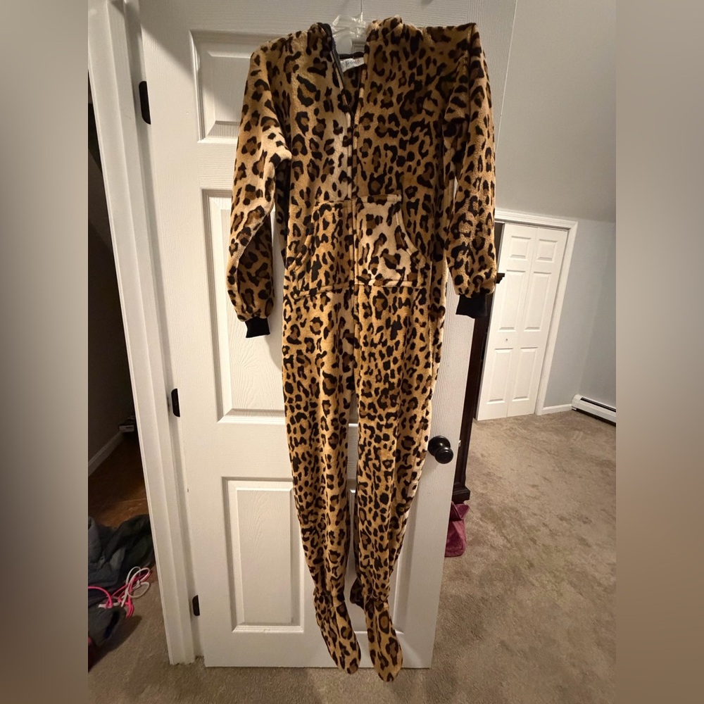 Leopard Print Onesie Pajamas
